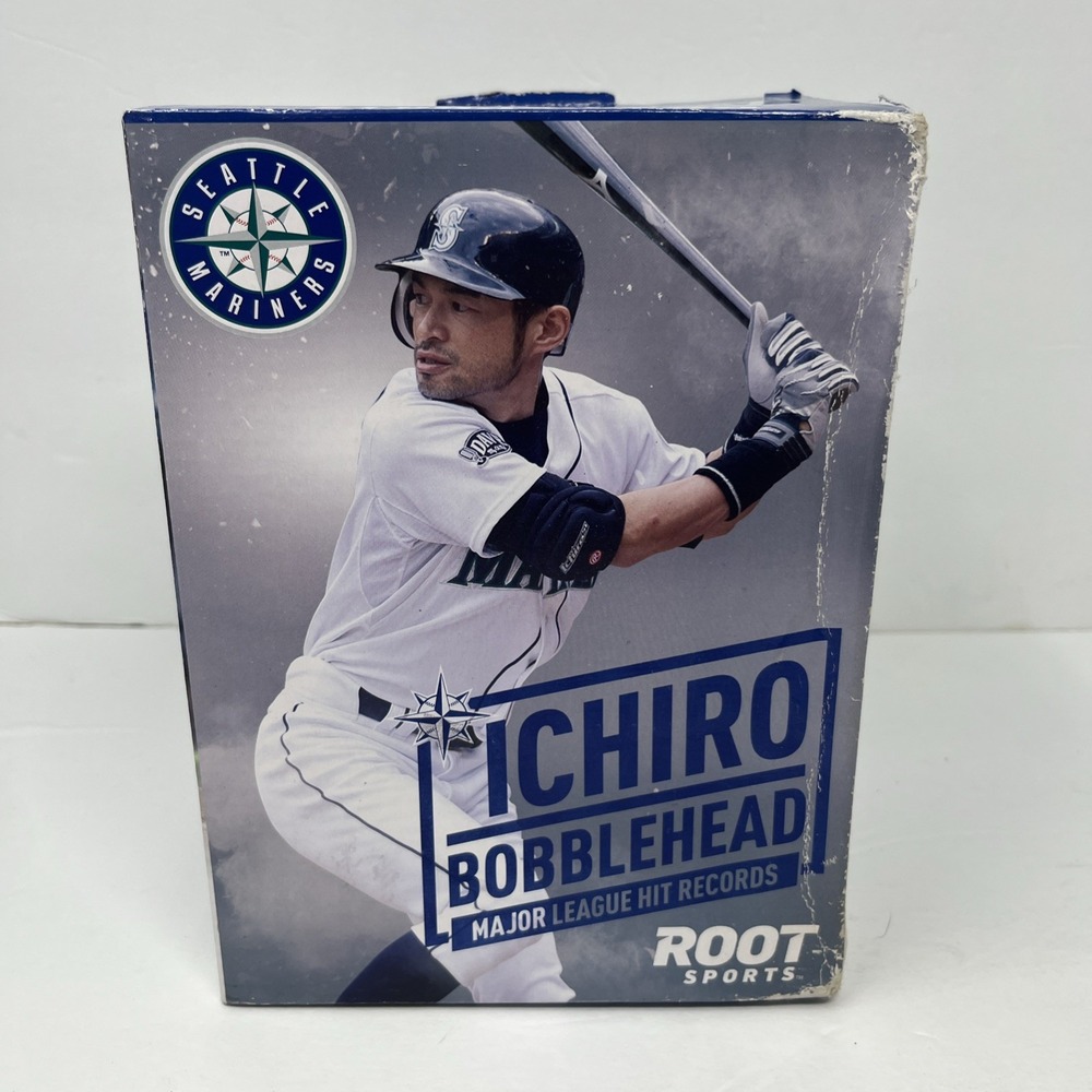 Ichiro Suzuki Double Bobblehead MLB Hit Records 262 Mariners / 3000 Marlins NIB